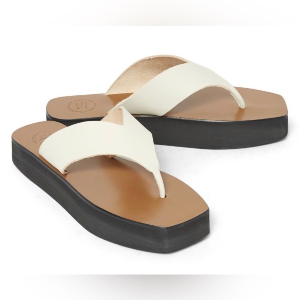 ATP Atelier Melitto Flatform Sandals, Warm white, size 38